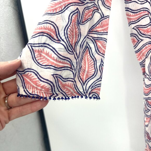 Roberta Roller Rabbit Leaf Print Blouse Women's XS - Picture 4 of 6